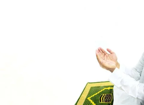 Praying hands. Islamic Background Stock Photos