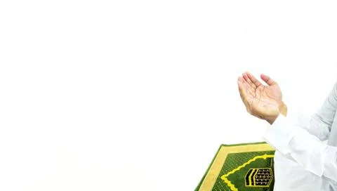 Praying hands. Islamic Background Stock Photos