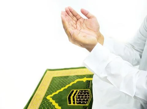 Praying hands. Islamic Background Stock Photos