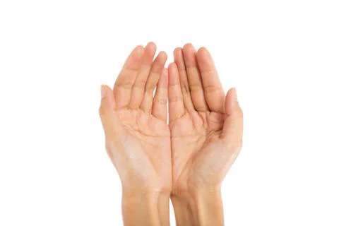 Praying Hands Isolated on white background. Foto stock