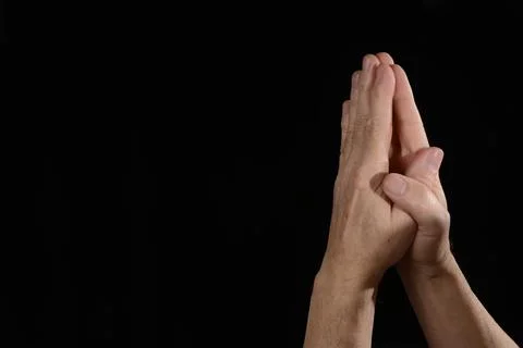 Praying hands Stock-Fotos