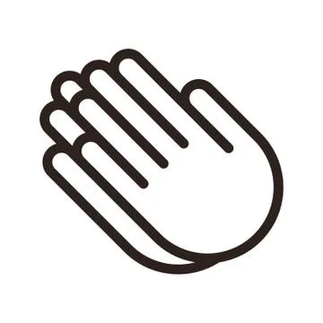 Praying hands. Prayer icon Stock Illustration