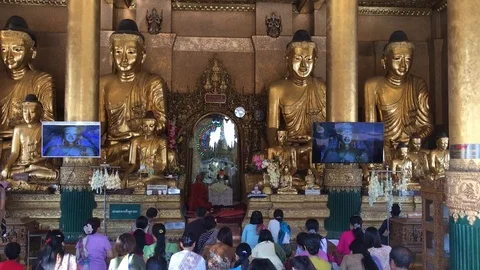 Praying inside Stock Footage 97564204