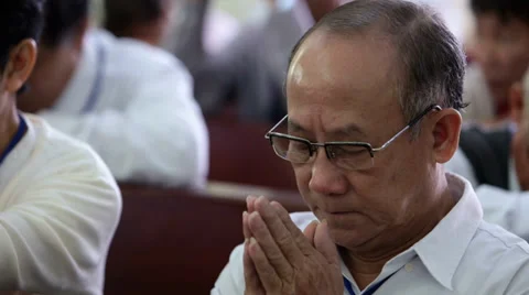 Praying Man Stock Footage 35506200