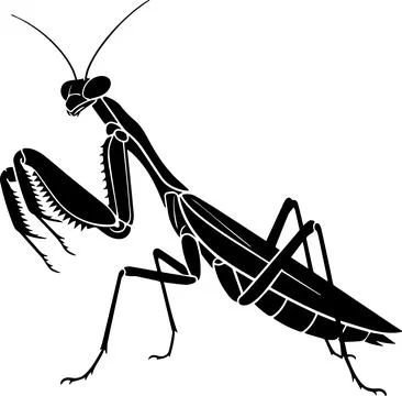 Praying mantis, minimal simple vector illustration Stock Illustration