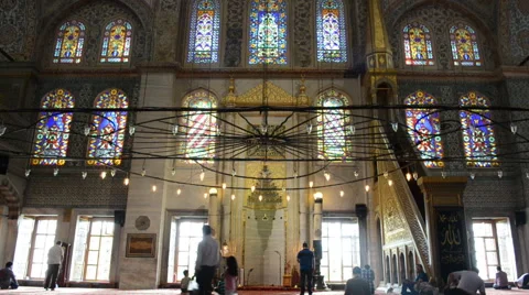 Praying in Mosque Stock Footage 46206097