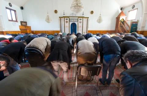 Praying in mosque Stock Photos