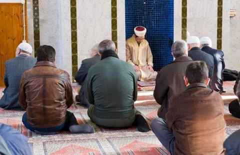 Praying in mosque Stock Photos