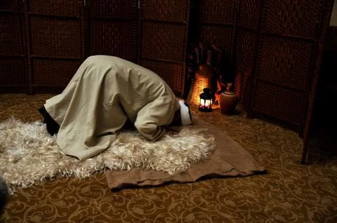 Praying in a mystical dervish Stock Photos