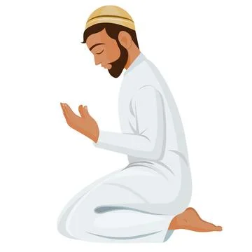 Praying Namaz Stock Illustration