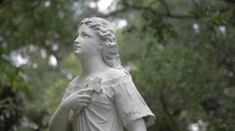 Praying Statue Stock Footage 51652234