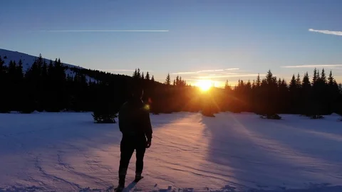 Praying On Sunset Stock Footage 105460721