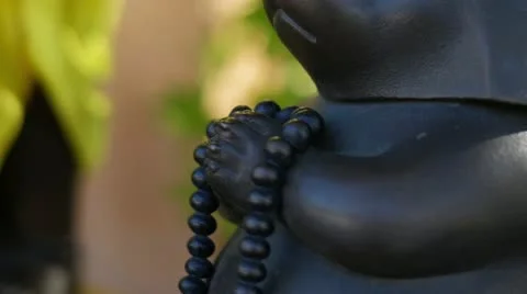 Praying Tanuki Statue Stock Footage 21252194