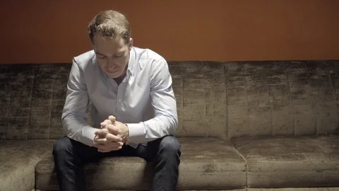 PRAYING AT WORK Stock Footage 86085488