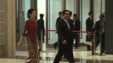 Prayut Chan-o-cha Arrival at Asean Vídeo Stock 67857343