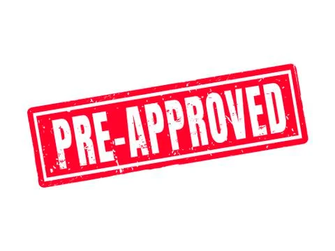 Pre-approved red stamp style Stock Illustration