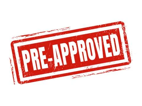 Pre-approved red stamp style Stock Illustration