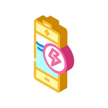 Pre charged isometric icon vector illustration Stock Illustration
