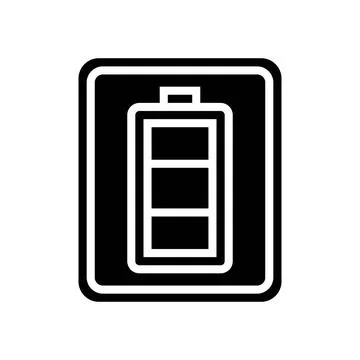 Pre charged label product caution glyph icon vector illustration Stock Illustration