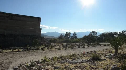 Pre-Columbian Palace in Mitla Stock-Footage 10734584