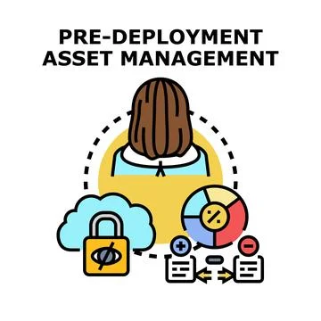 Pre deployment asset management concept illustration Stock Illustration