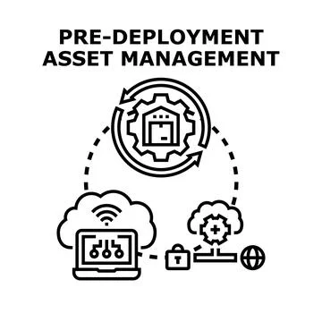 Pre deployment asset management cycle vector illustration Stock Illustration