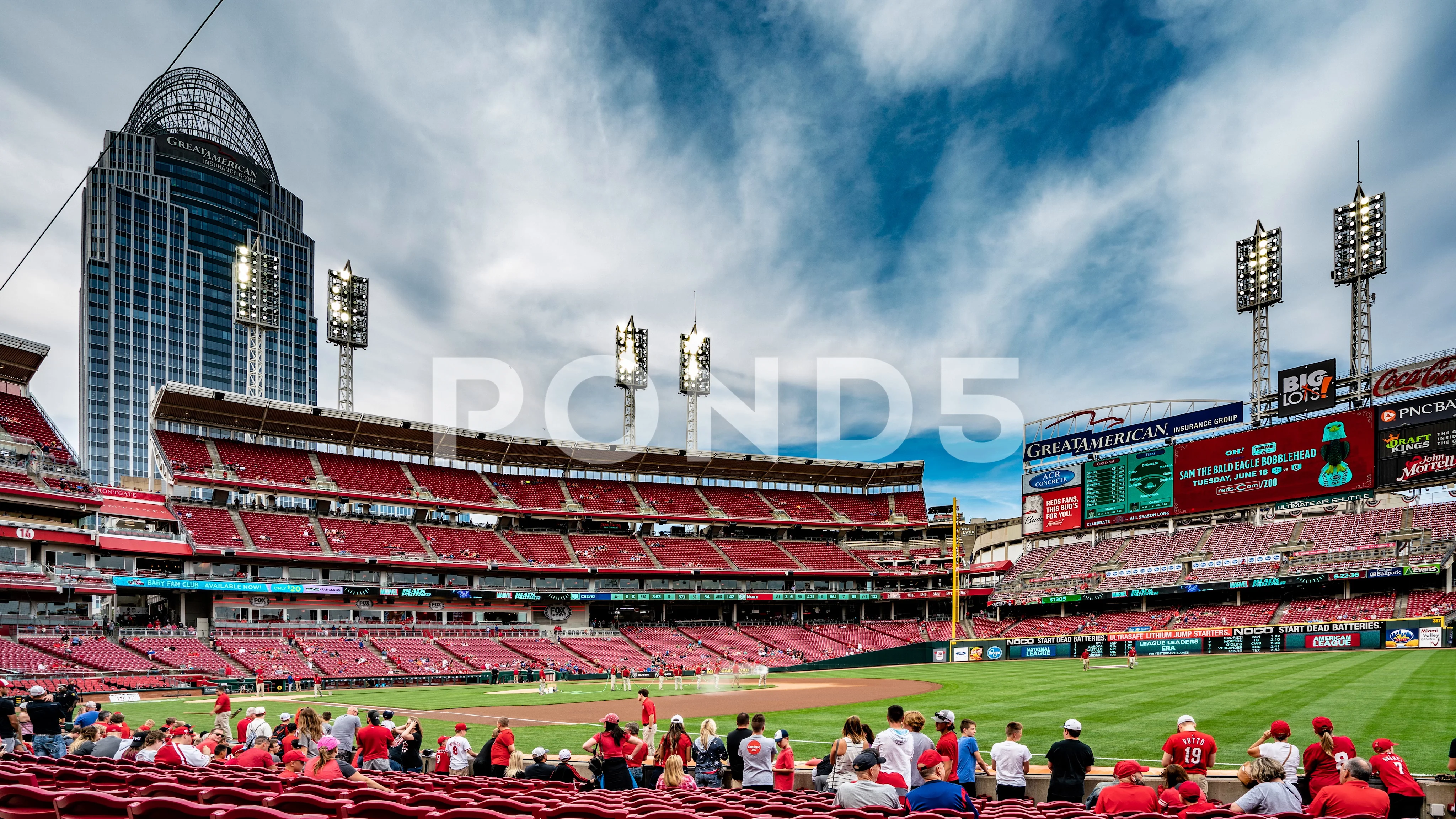 Timelapse of Great American Ball Park for City Connect debut and