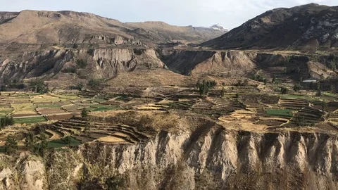 Pre-Inca farming terraces Stock Footage 99213618