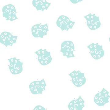 Pre-infarction, cold sweat glyph vector seamless pattern 스톡 일러스트
