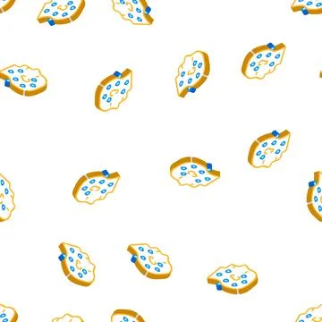 Pre-infarction, cold sweat isometric icon seamless pattern Illustrazione stock