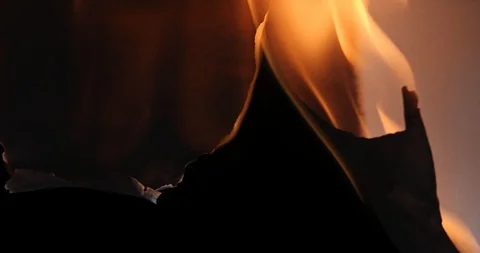 Pre-keyed alpha channel white paper on fire on transparent background. Stock Footage 100288893
