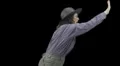 Pre-keyed female park ranger in action - driecting traffic HD Footage