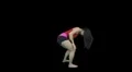 Pre-keyed Slow motion chinese girl dancing and moving for fitness - 4 HD Footage