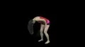Pre-keyed Slow motion chinese girl dancing and moving for fitness - 7 HD動画