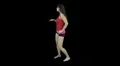 Pre-keyed Slow motion chinese girl dancing and moving for fitness - 9 HD Footage