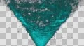 Pre-keyed water fountain loop in cyan HD Footage