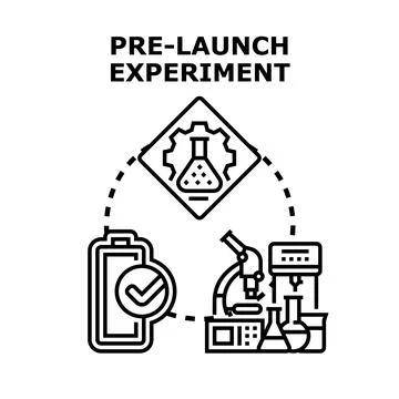 Pre launch experiment concept with scientific research Stock Illustration