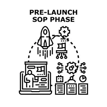 Pre launch sop phase preparing project development イラスト素材