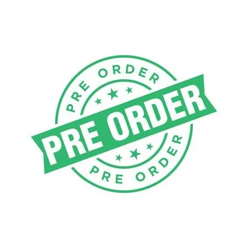 Pre Order Letter Rubber Stamp Template Design Stock Illustration