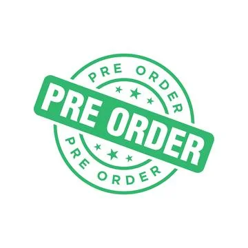Pre Order Letter Rubber Stamp Template Design Stock Illustration
