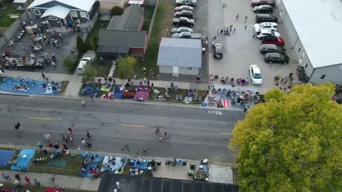 Pre-parade gathering in La Crosse, WIsconsin Stock Footage 166239903