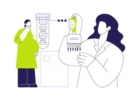 Pre-pregnancy genetic testing abstract concept vector illustration. Stock Illustration