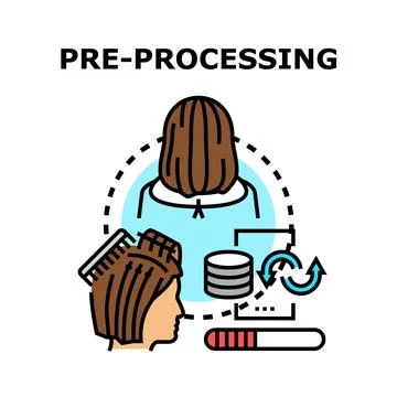 Pre processing human data management preparation concept イラスト素材