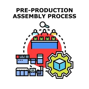 Pre production assembly process planning and manufacturing development イラスト素材