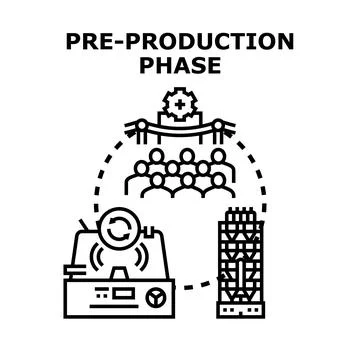 Pre production phase concept vector illustration planning 库存插图