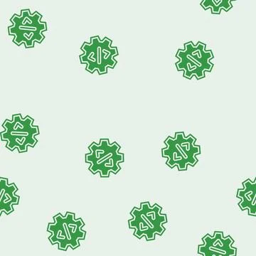 Pre programmed features glyph seamless pattern Stock Illustration