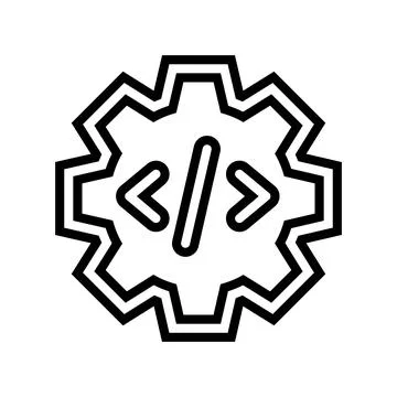 Pre programmed features line icon vector illustration Illustrazione stock