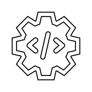 Pre programmed features line icon vector illustration Illustrazione stock