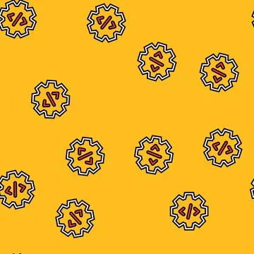 Pre programmed features vector seamless pattern イラスト素材