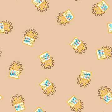 Pre programmed features vector seamless pattern 스톡 일러스트